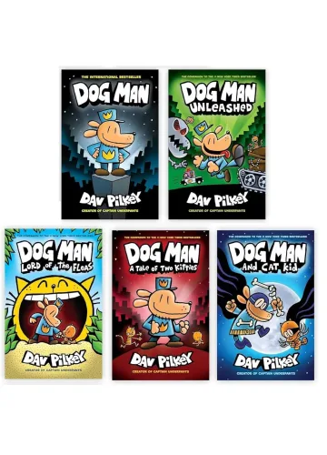 Dog Man Series 1-5 Books Collection Set by Dav Pilkey