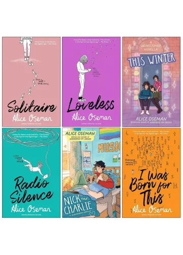 Alice Oseman Collection 6 Books Set (Solitaire, Loveless, This Winter, Radio Silence, Nick and Charlie, I Was Born for This)