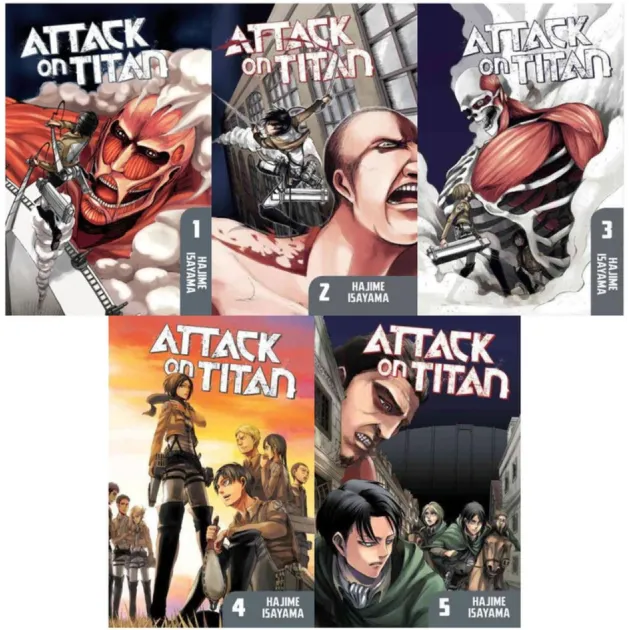 Attack Titan Vol. 1-5 by Hajime Isayama