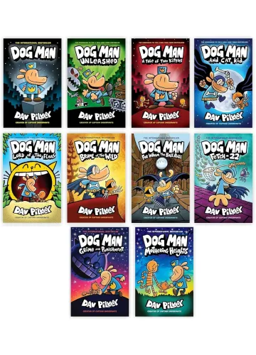 Dog Man Series 1-10 Complete Books Set by Dav Pilkey