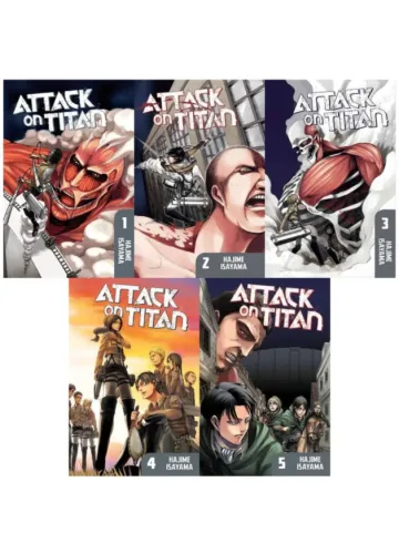 Attack Titan Vol. 1-5 by Hajime Isayama
