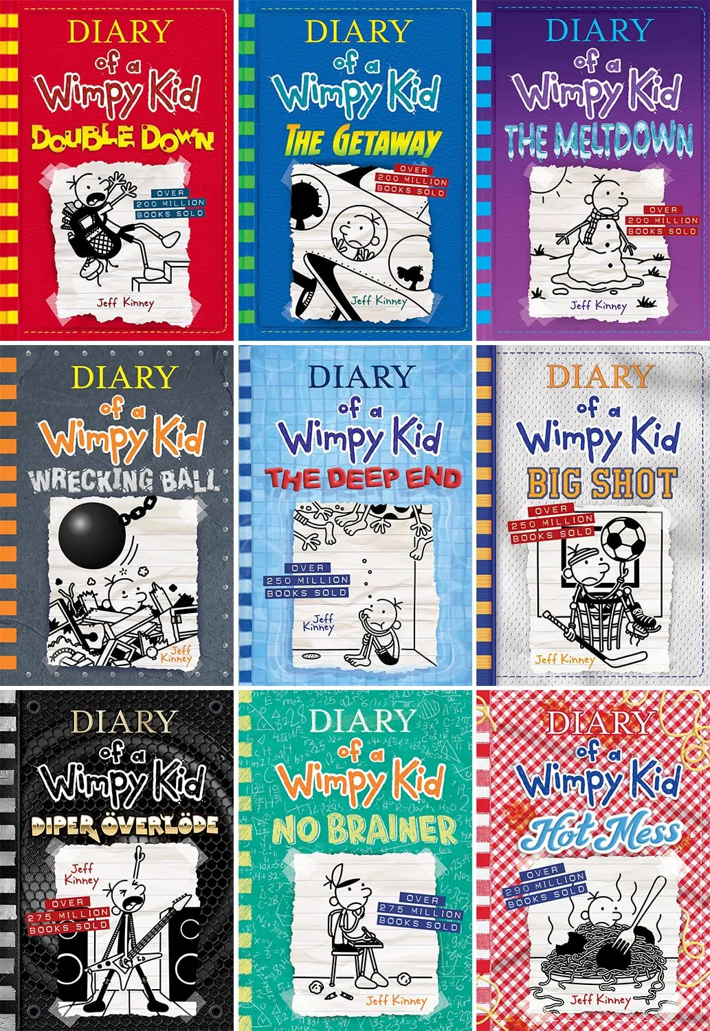 Diary of a Wimpy Kid Volume: 11-19; 9 Books Collection Set by Jeff Kinney